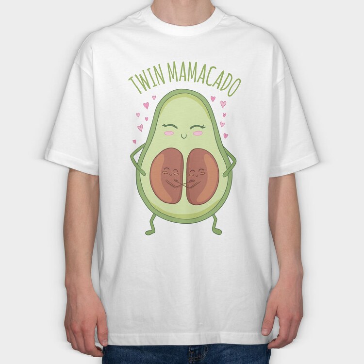 Twin Mamacado, Tricou Oversize Barbati (Unisex)