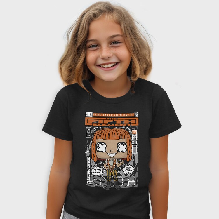 Futuristic Pop Art Girl, Tricou Copii