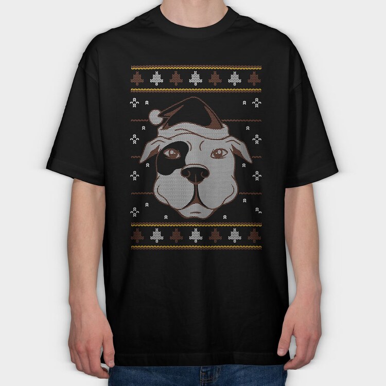 Ugly Sweater Dog, Tricou Oversize Barbati (Unisex)