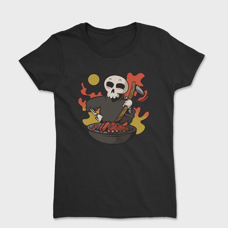Grim Reaper Cooking Grill Grimp Bbq, Tricou Femei
