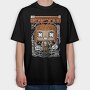 Futuristic Pop Art Girl, Tricou Oversize Barbati (Unisex)