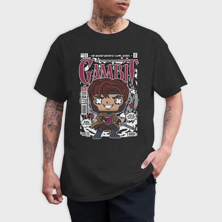 Gambit Comic Chibi, Tricou Barbati (Unisex)
