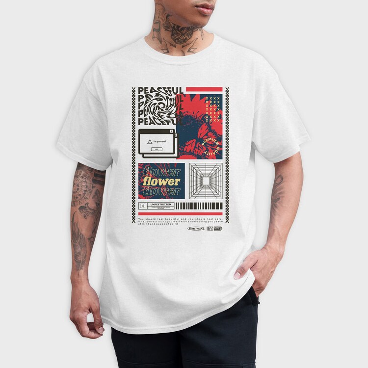 Peaceful 1, Tricou Barbati (Unisex)