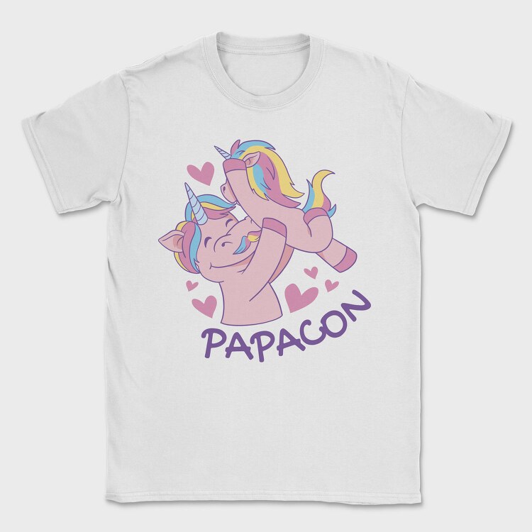 Unicorn Dad Cartoon Papacorn, Tricou Barbati (Unisex)