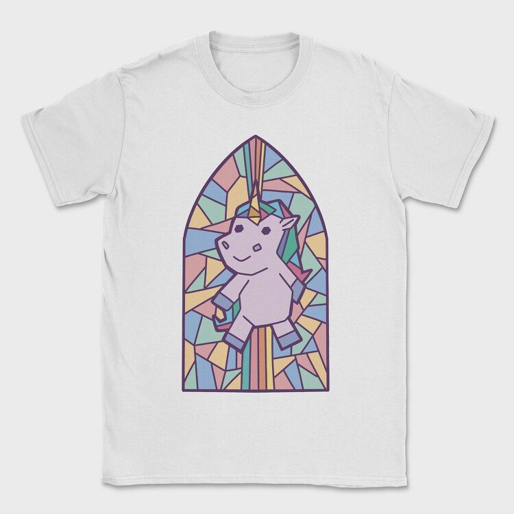 Unicorn Church Window, Tricou Barbati (Unisex)