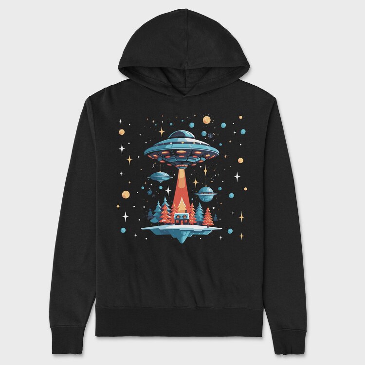 Ufo Christmas Tote, Hanorac Oversize Barbati (Unisex)