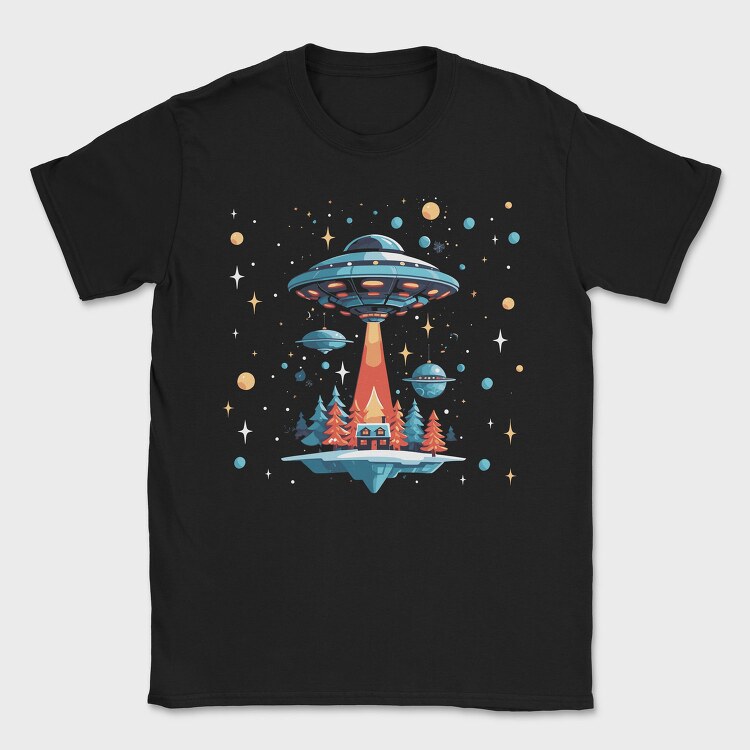 Ufo Christmas Tote, Tricou Barbati (Unisex)