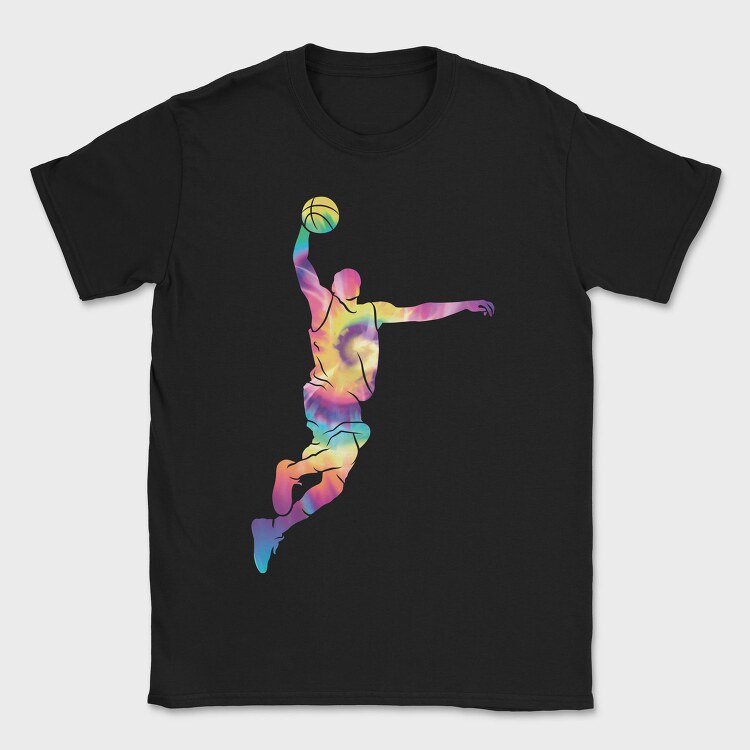 Tye Dye Basketball Player, Tricou Barbati (Unisex)