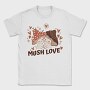 Two Kawaii Mushrooms With The Words Mush Love, Tricou Barbati (Unisex)
