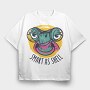 Turtle Animal With Glasses Smart Ass Hell, Tricou Oversize Barbati (Unisex)