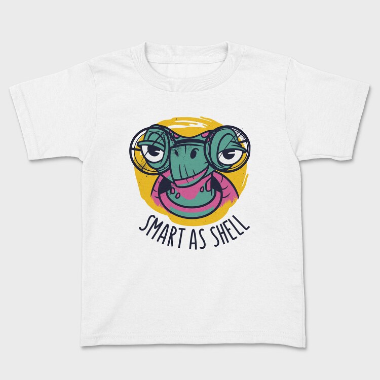 Turtle Animal With Glasses Smart Ass Hell, Tricou Copii