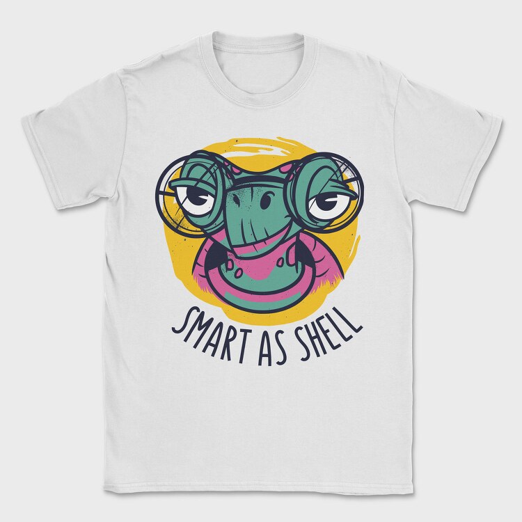 Turtle Animal With Glasses Smart Ass Hell, Tricou Barbati (Unisex)
