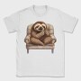 Sloth On A Chair Yawn, Tricou Barbati (Unisex)