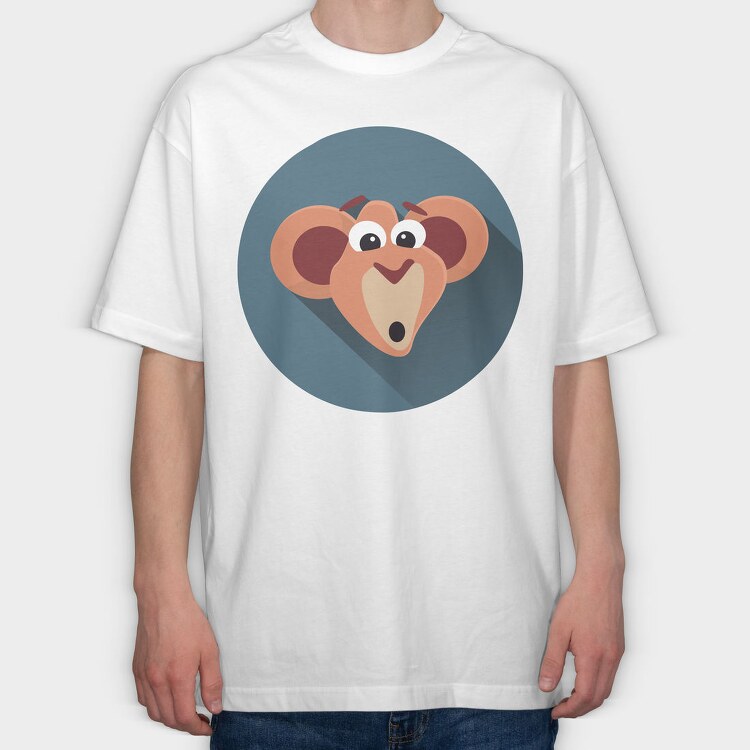 Mousey Smile, Tricou Oversize Barbati (Unisex)