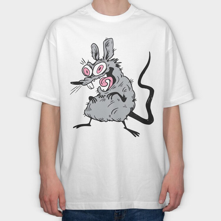 Mousey Mouse, Tricou Oversize Barbati (Unisex)