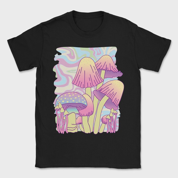 Mushrooms Psychedelic Nature, Tricou Barbati (Unisex)