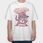Mouse With Unicorn Horn And Wings, Tricou Oversize Barbati (Unisex)