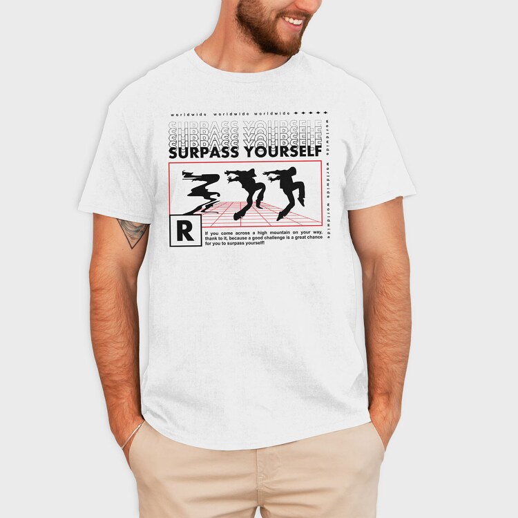 Surpass Yourself 1, Tricou Barbati (Unisex)