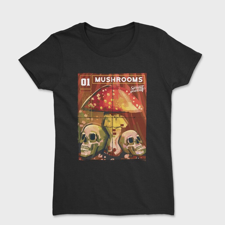 Mushrooms Magazine One Mushroom, Tricou Femei