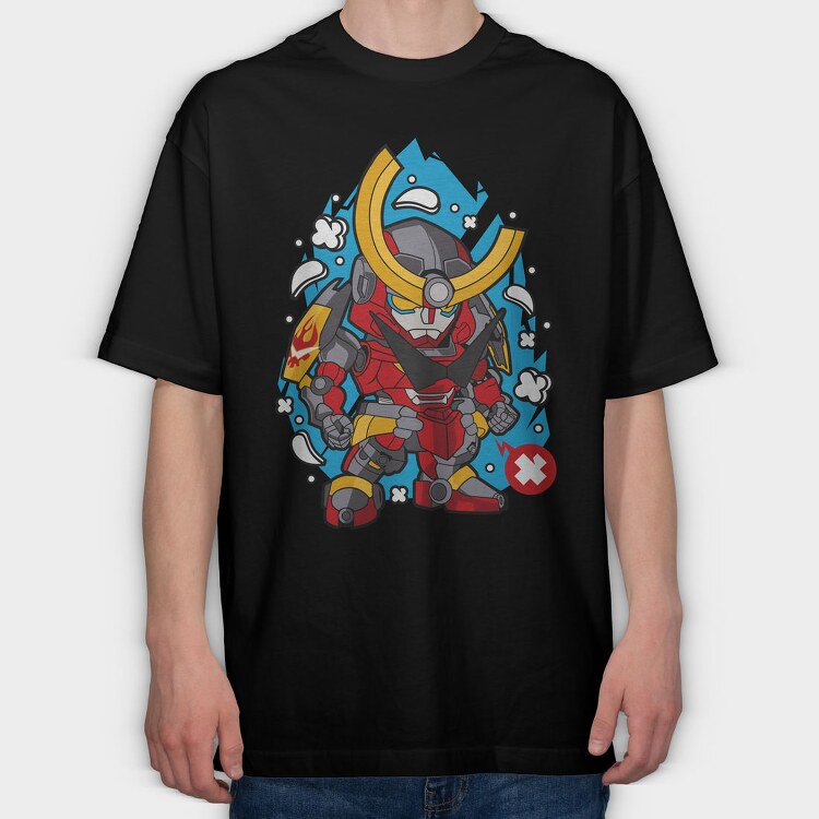 Cyberpunk Warrior, Tricou Oversize Barbati (Unisex)