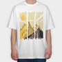 Mountain Landscape Strokes, Tricou Oversize Barbati (Unisex)