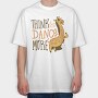 Giraffe Dancing, Tricou Oversize Barbati (Unisex)