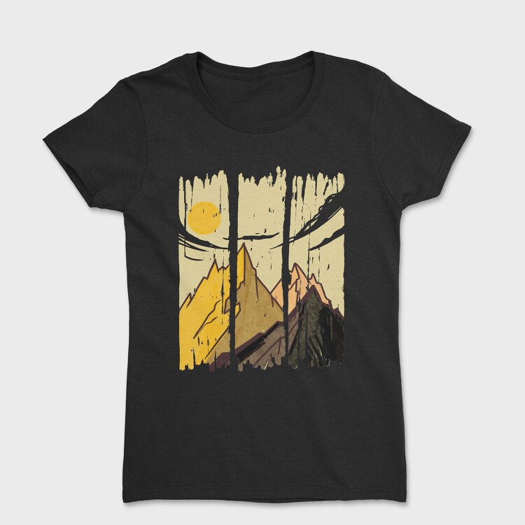 Mountain Landscape Strokes, Tricou Femei