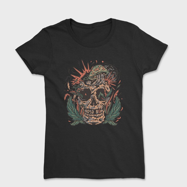 Mushroom Skull Flora, Tricou Femei