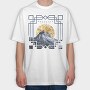 Mountain Landscape Art Deco Tote, Tricou Oversize Barbati (Unisex)