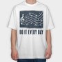 Music Text, Tricou Oversize Barbati (Unisex)