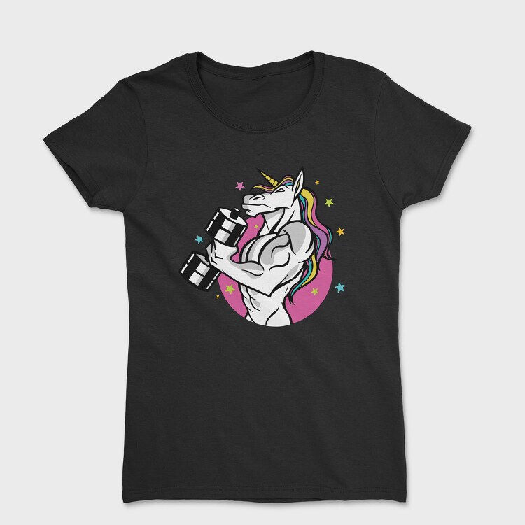 Muscular Unicorn Fit, Tricou Femei