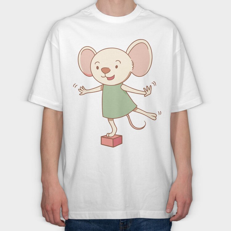 Mouse Dance Party, Tricou Oversize Barbati (Unisex)