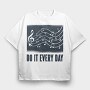 Music Text, Tricou Oversize Barbati (Unisex)