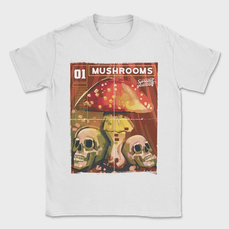 Mushrooms Magazine One Mushroom, Tricou Barbati (Unisex)