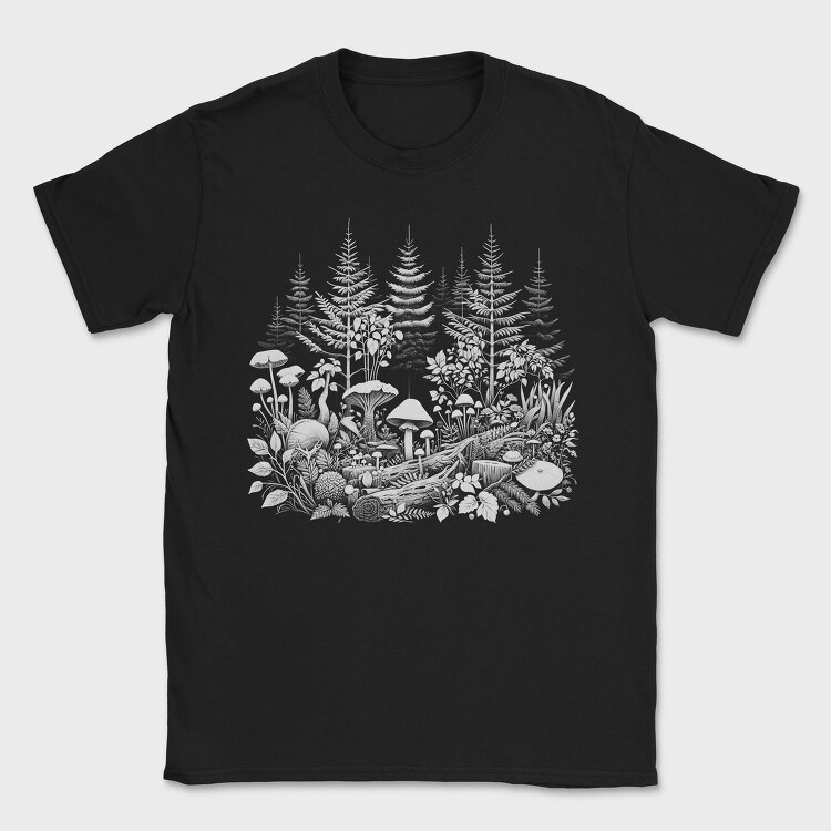 Mushroom Pine Forest, Tricou Barbati (Unisex)