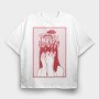 Mushroom Girl, Tricou Oversize Barbati (Unisex)