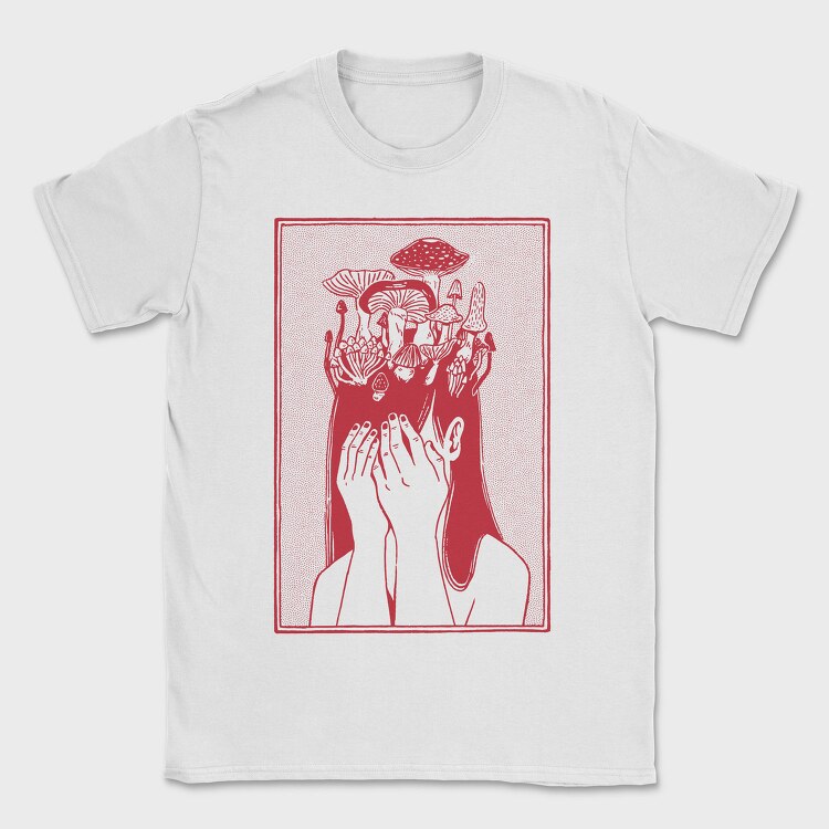 Mushroom Girl, Tricou Barbati (Unisex)
