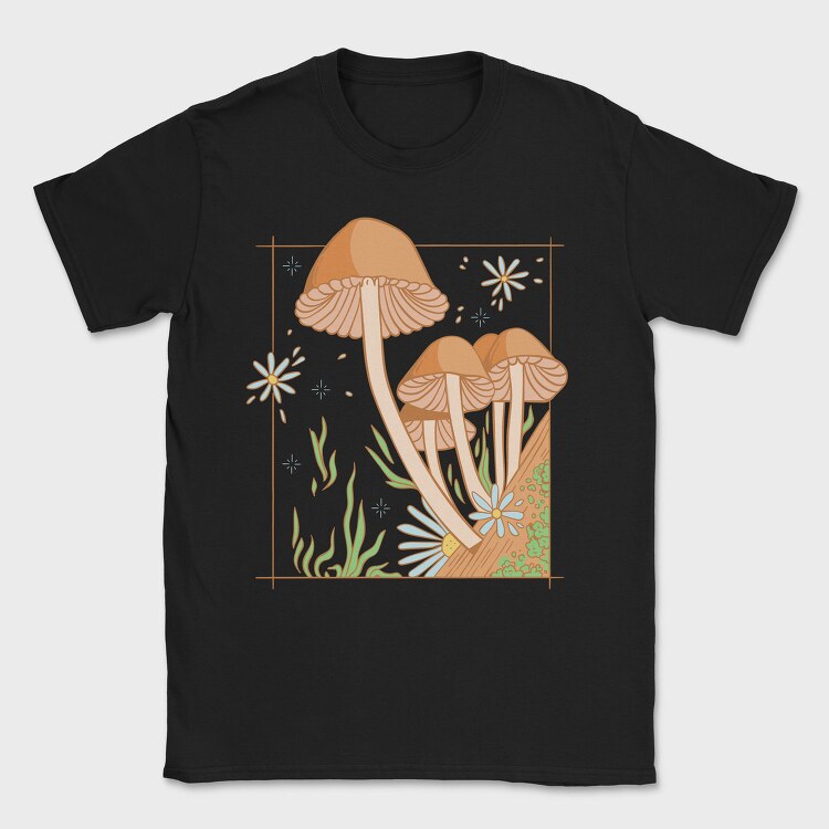 Mushroom Garden Fungi Cottage Core, Tricou Barbati (Unisex)