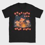Mushroom Characters Bonfire Camping, Tricou Barbati (Unisex)