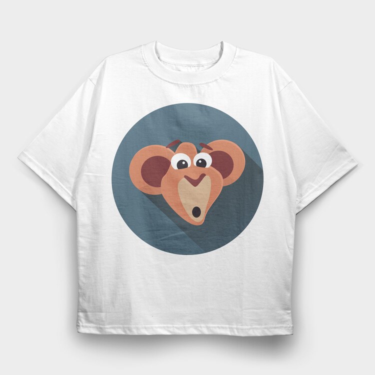 Mousey Smile, Tricou Oversize Barbati (Unisex)