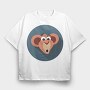 Mousey Smile, Tricou Oversize Barbati (Unisex)