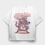 Mouse With Unicorn Horn And Wings, Tricou Oversize Barbati (Unisex)