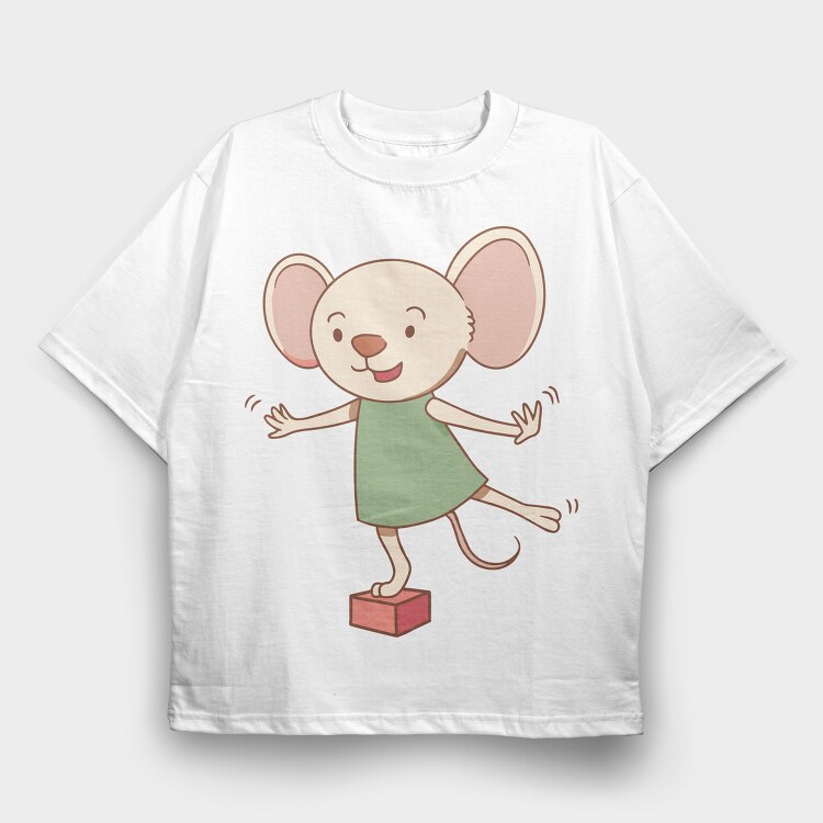Mouse Dance Party, Tricou Oversize Barbati (Unisex)