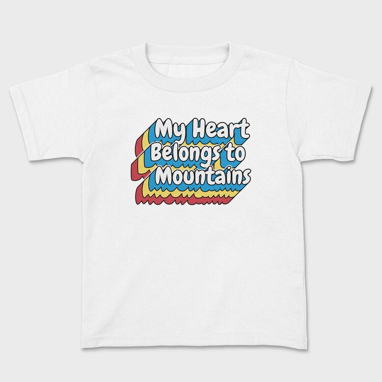 Mountain Lover Lettering, Tricou Copii