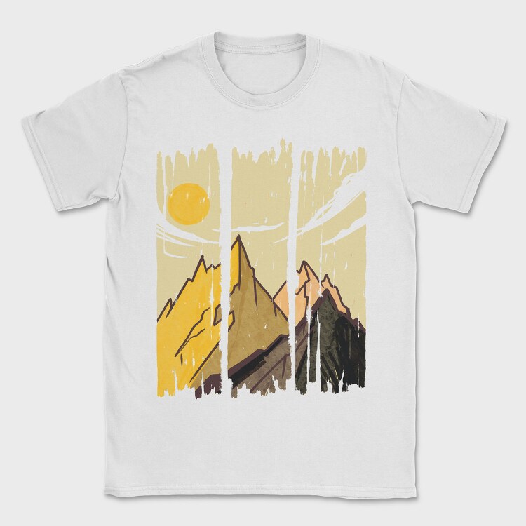 Mountain Landscape Strokes, Tricou Barbati (Unisex)
