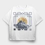 Mountain Landscape Art Deco Tote, Tricou Oversize Barbati (Unisex)