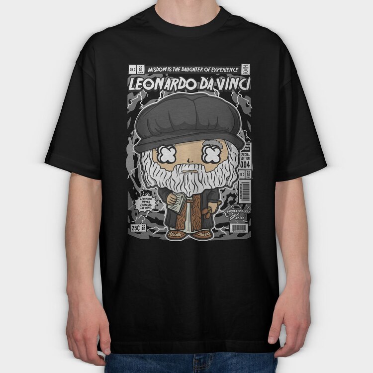 Da Vincis Wisdom, Tricou Oversize Barbati (Unisex)