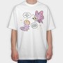 Motivational Caterpillar And Butterfly, Tricou Oversize Barbati (Unisex)