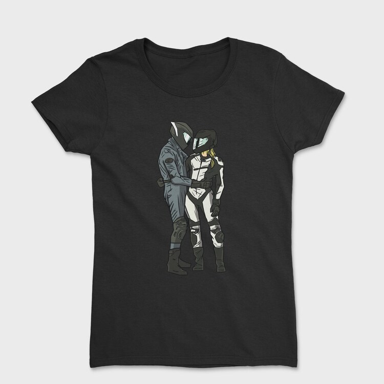 Motorcyclist Couple Love, Tricou Femei