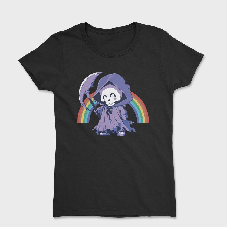 Grim Reaper Rainbow Smile Reaper, Tricou Femei